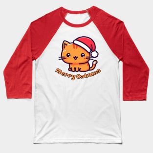 Catmas Christmas Cat Baseball T-Shirt